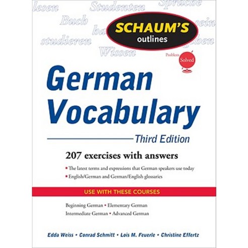 Schaum''s Outline of German Vocabulary Paperback, McGraw-Hill Education
