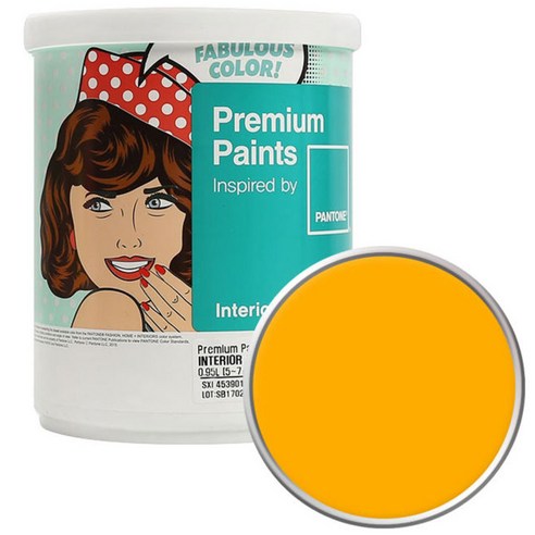 노루페인트 팬톤 내부용 실내벽면 무광페인트 1L, 15-1054 Cadmium Yellow
