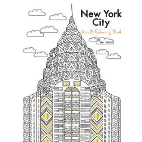 New York City Adult Coloring Book Paperback, Tevi Woehl Studio