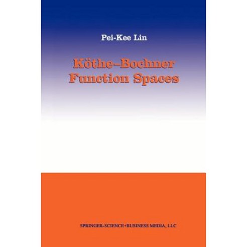 Kothe-Bochner Function Spaces Paperback, Birkhauser
