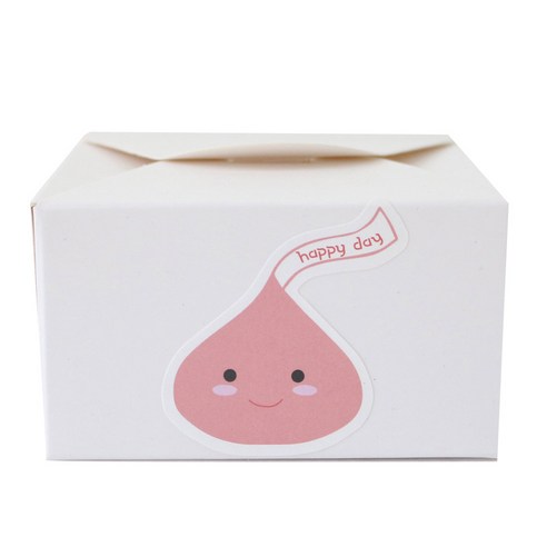 황씨네도시락 레이스박스 28p + 스티커 빅초콜릿 28p, 화이트, 1세트