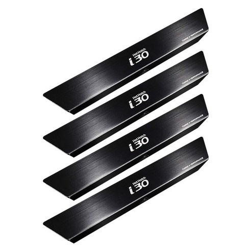 닥쏘오토 AL헤어라인 슬림핏 도어스커프 4p, HOT HATCH i30, 블랙