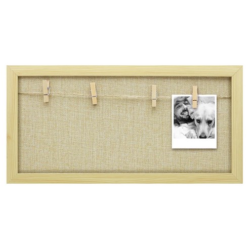 보노키 2 in 4 포토 인테리어 액자 B형 + 나무집게 9p, BEIGE WOOD PATTERN