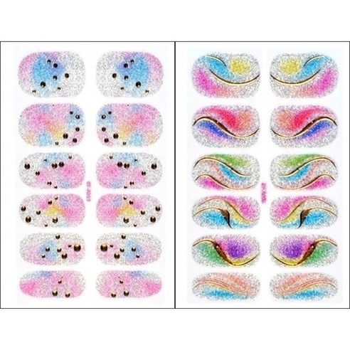 파티복닷컴 붙이는 젤네일 스티커 2종 세트, NA021, NA022, 1세트