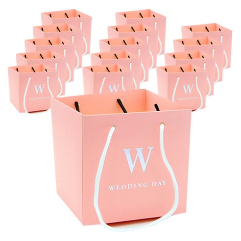 도나앤데코 W 웨딩쇼핑백, 핑크