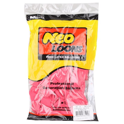 네오룬즈 라운드풍선 30cm 50개입, 파스텔 로즈, 1개
