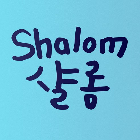 1AM 캘리그라피 인테리어 포인트 스티커 샬롬, 군청