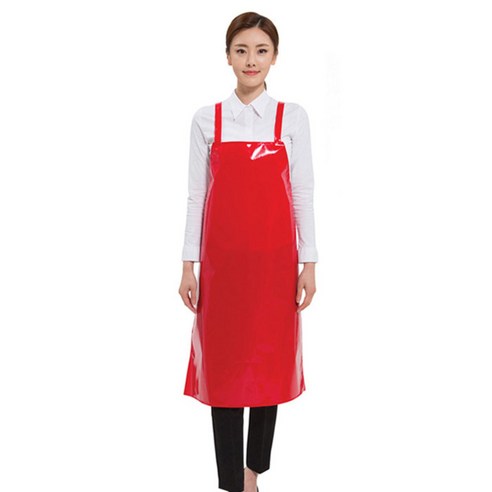 예경 앞면 방수 H형 앞치마 중, 빨간색, 1개