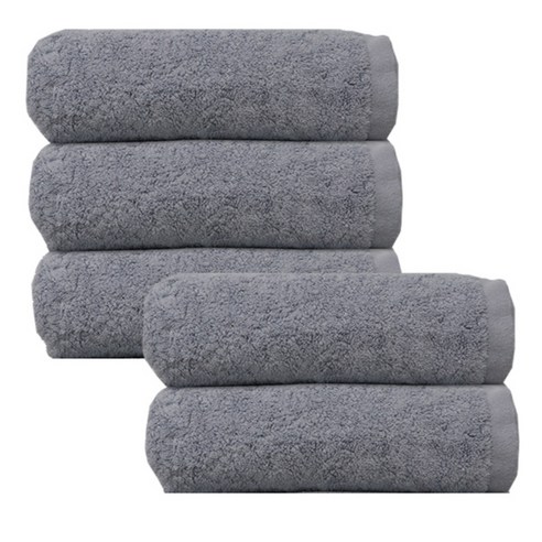 코튼알리오 호텔타올 40수 코마사 200g, 연그레이, 5개입