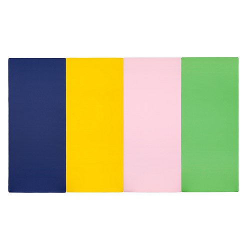 퍼니존 퍼니테라피 블루비비드 시리즈5 유아폴더매트, 블루 + 옐로우 + 베이비핑크 + 그린