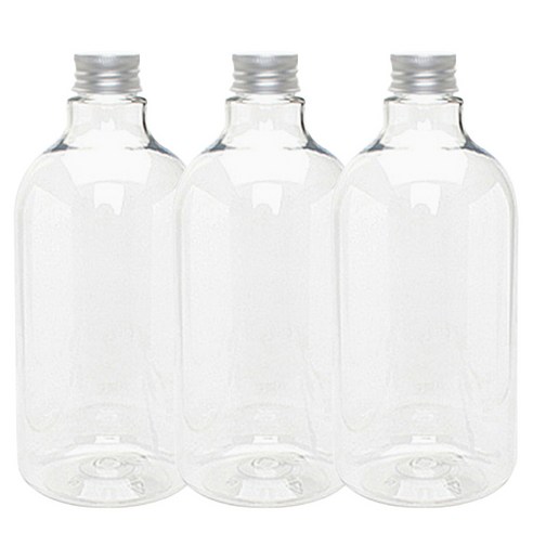 병도매닷컴 DN850투명 음료용기 알루미늄 실버캡, 850ml, 3개