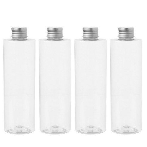 병도매닷컴 AC250 투명 음료용기 알루미늄 실버캡, 250ml, 4개입