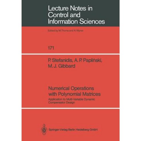 Numerical Operations with Polynomial Matrices Paperback, Springer