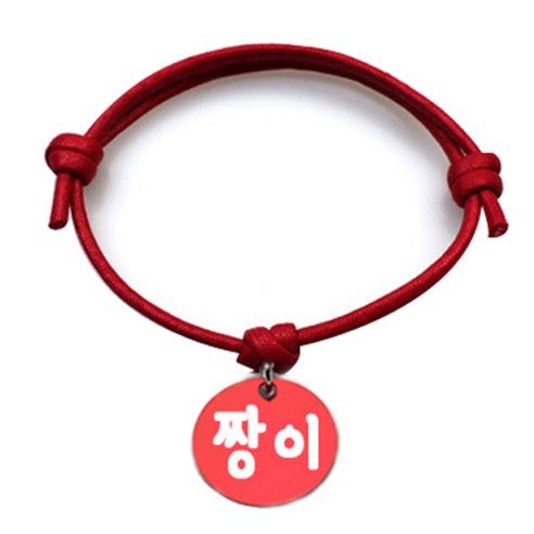 펫츠룩 굿모닝 레드 반려동물 목걸이 S + 알미늄원형 팬던트 M, 레드(짱이), 1개