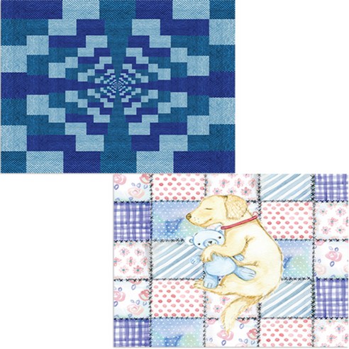 벨라 실리콘 식탁매트 낮잠 세트, 낮잠, 칠교패턴9, 385 x 285 mm