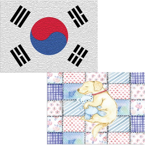 벨라 실리콘 식탁매트 낮잠 세트, 낮잠, 태극기, 385 x 285 mm