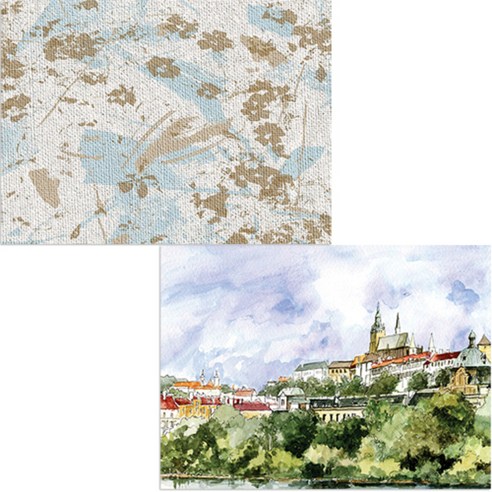 벨라 실리콘 식탁매트 도시풍경1 세트, 도시풍경1, 질감, 385 x 285 mm