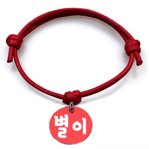 펫츠룩 반려동물 굿모닝 레드 목걸이 S + 알미늄 원형 팬던트 S, 레드(별이), 1개