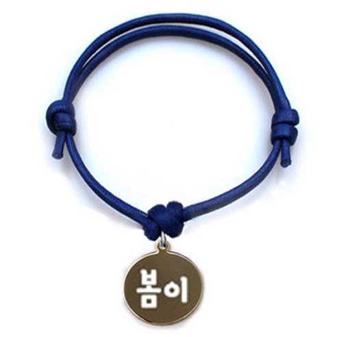 애드봉 펫츠룩 굿모닝 블루 반려동물 목걸이 S + 메탈원형 팬던트 M, 골드(봄이), 1개