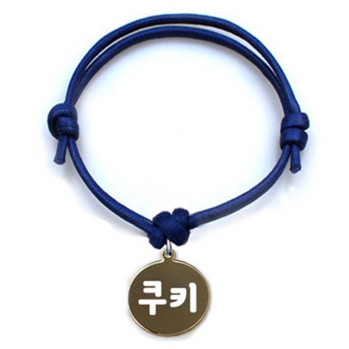 애드봉 펫츠룩 굿모닝 블루 반려동물 목걸이 S + 메탈원형 팬던트 M, 골드(쿠키), 1개