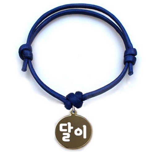 펫츠룩 굿모닝 블루 반려동물 목걸이 S + 메탈원형 팬던트 S, 골드(달이), 1개