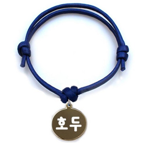 펫츠룩 굿모닝 블루 반려동물 목걸이 S + 메탈원형 팬던트 S, 골드(호두), 1개