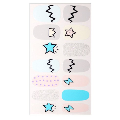지니핀 네일 패치 스티커, NP0798, 2세트