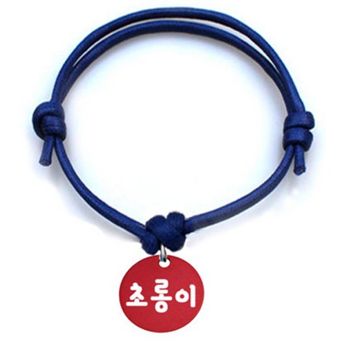 펫츠룩 굿모닝 블루 반려동물 목걸이 S + 알미늄원형 팬던트 S, 레드(초롱이), 1개