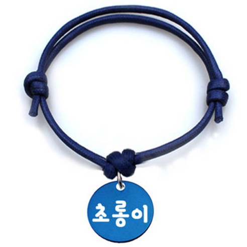 펫츠룩 굿모닝 블루 반려동물 목걸이 S + 알미늄 원형 팬던트 S, 블루(초롱이), 1개