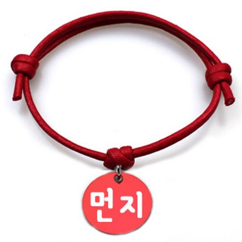 펫츠룩 굿모닝 레드 반려동물 목걸이 M + 알미늄 원형 팬던트 S, 레드(먼지), 1개