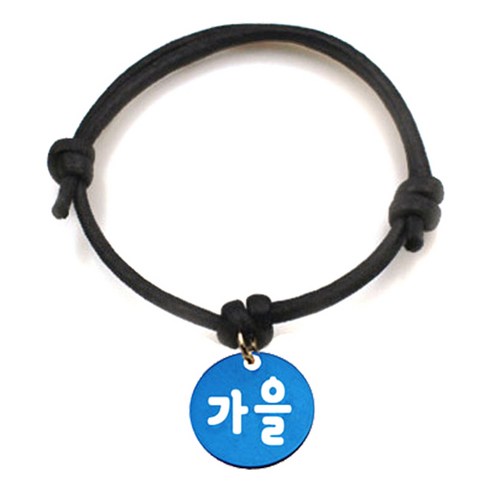 펫츠룩 굿모닝 블랙 반려동물 목걸이 S + 알미늄원형 팬던트 S, 블루(가을), 1개