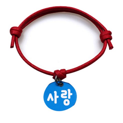펫츠룩 굿모닝 레드 반려동물 목걸이 M + 알미늄원형 팬던트 M, 블루(사랑), 1개