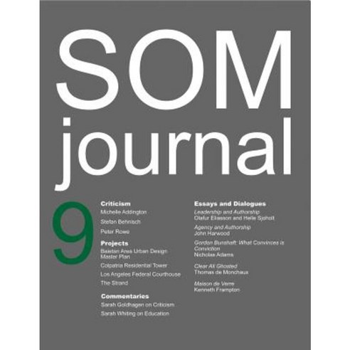 SOM Journal 9 Paperback, Hatje Cantz