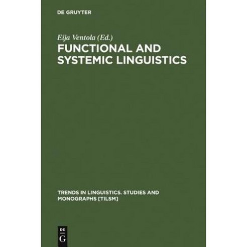 Functional and Systemic Linguistics Hardcover, Walter de Gruyter