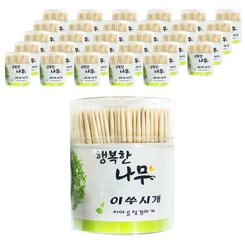 투고팩 제이씨코리아 행복한 나무 양면 이쑤시개, 470개입, 120개