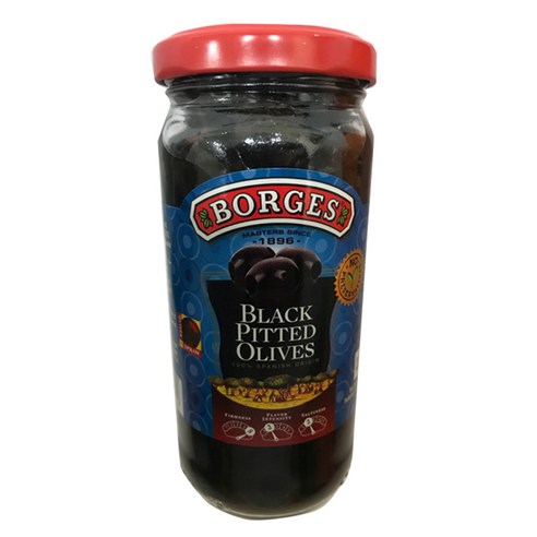보르게스 피티드 블랙올리브 절임, 230g, 1개