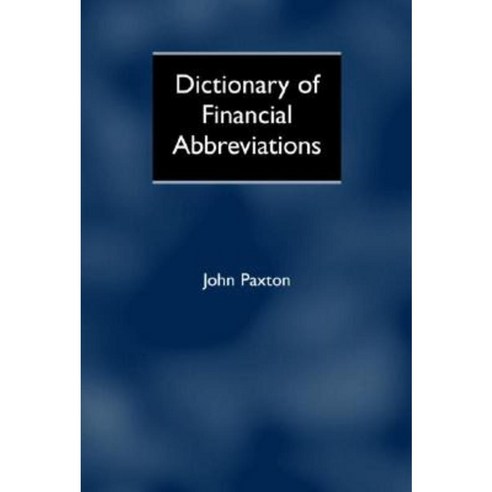 Dictionary of Financial Abbreviations Hardcover, Taylor & Francis Group