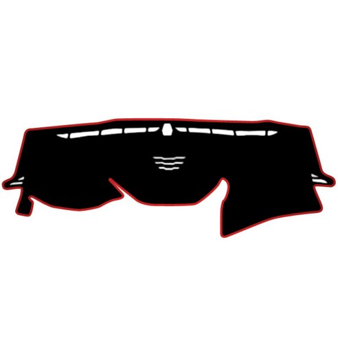 이모션 펠트 논슬립 3D 입체설계 대쉬보드 커버 현대, i40왜건살룬더뉴i40, 블랙 + 레드 테두리