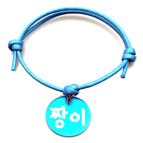 펫츠룩 굿모닝 블루 반려동물 목걸이 M + 알미늄원형 팬던트 M, 블루(짱이), 1개