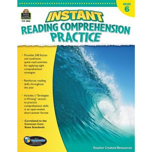 Instant Reading Comprehension Practice Grade 6 Paperback, Teacher ...