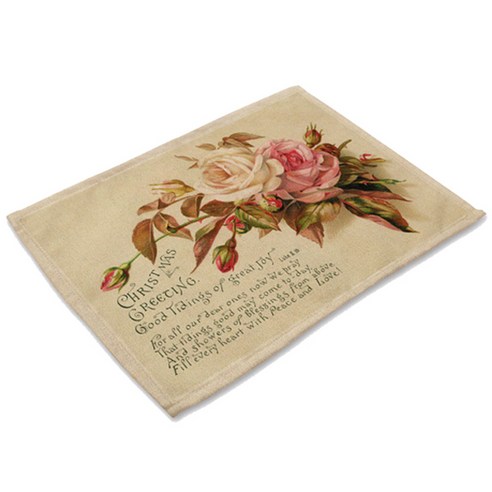 비케이 꽃 엽서 식탁매트, 8, 가로 42cm x 세로 32cm
