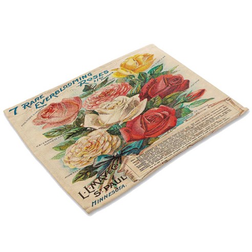 비케이 꽃 엽서 식탁매트, 29, 가로 42cm x 세로 32cm