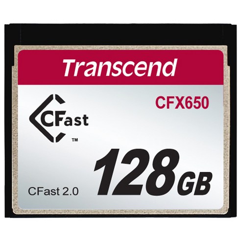 트랜센드 CFast 2.0 SATA3 4K UHD CF 메모리카드 TS128GCFX650, 128GB, 1개