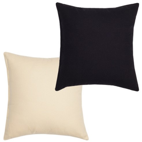 아인하우스 옥스포드 057 쿠션 솜포함 2p, 베이지, 블랙