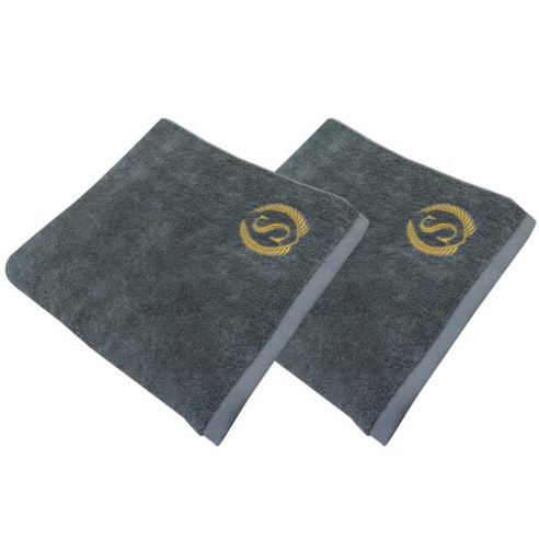송월타월 슈퍼클래스 B450 바스타올 480g 면사, 회색, 2장