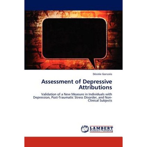 Assessment of Depressive Attributions Paperback, LAP Lambert Academic Publishing