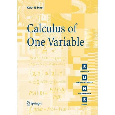 Calculus of One Variable Paperback, Springer