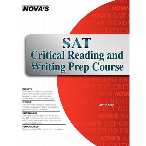 SAT Critical Reading and Writing Prep Course Paperback, Nova Press