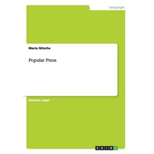 Popular Press Paperback, Grin Publishing