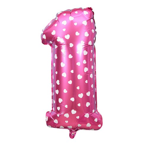 파티복닷컴 32인치 별 숫자풍선 핑크, 1, 1개